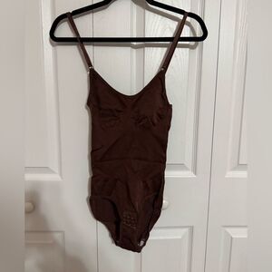 Brown Adjustable Strap Bodysuit – New Condition